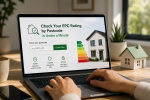 someone checking EPC rating by postcode
