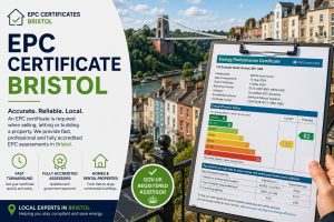 flyer of steps to getting an EPC certificate Bristol